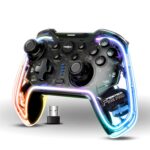 FRONTECH Fire Pro Wireless Gaming Pad with 2.4GHz | Dual Vibration Motors | RGB Lighting|Trigger Button|Compatible with PS3, PC & Android TV (GP-0002, Black) - Image 2