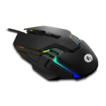 FRONTECH Gaming Mouse, 6-Button USB Wired Mouse with 3600 DPI, Ergonomic Design, 7-Color Rainbow LED, 1.5m Braided Cable, Soft Click – Black (MS-0106) - Image 2