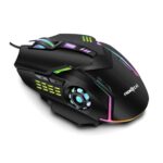 FRONTECH Wired Gaming Mouse, 6 Key RGB Backlit Effect| 7 LED Lighting| USB Plug & Play| 3600 DPI| for PC/Desktop/Mac/Laptop, 1-Year Warranty (MS-0050, Black) - Image 2