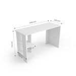 FURLAY Aero White Study Table | Century Engineered Wood | 100 x 50 x 77 cm | Minimalist Design | DIY Assembly | 1-Year Warranty - Image 2