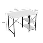 FURLAY Plank Office Desk and Study Table | 1 Year Warranty | Metal and Century Engineered Wood Desk for Adults & Students | DIY (White) - Image 2