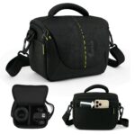 Favria Camera Bag for DSLR & Mirrorless – Fits Nikon, Canon, Sony – Camera Bag for Travel – Shockproof Sling Case for Lens – Water-Resistant Compact Photography Bag (Black Green) - Image 2