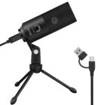 Fifine K669B USB Microphone, Metal Condenser Recording Microphone for MAC OS, Windows, Cardioid Laptop Mic for Recording Vocals, Voice Overs, Streaming, Meeting and YouTube Videos-Black - Image 2
