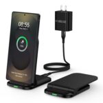 Foldable Samsung Wireless Charger Fast Charging Stand Wireless Android Desk Phone Charger Pad 15W for Samsung Galaxy S25 Edge S25 Ultra S25 Plus S24 S23 S22, iPhone 16e/16 Plus/Pro, with 18W Adapter - Image 2
