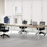Four Person Desk I 240 CM I Office Table I Workstation I Four People Office Table I Computer, Laptop Table for Office I Walnut I DIY - Image 2