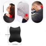 GERIX Pack of 1 Memory Foam Car Neck Rest Pillow Seat Cushion Headrest Ergonomic Neck Support Help Relieve Neck Pain for Driver Front Back Seat, Office Chair, Fit Most Vehicles - Image 2