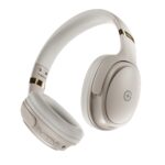 GM G+ Headphones, Over The Ear Headphones with Mic, BT 5.3, Pure Bass, 45ms Low Latency, Dual Pairing, 4 Play Modes (FM, Radio, SD Aux) 55H Playtime - White - Image 2