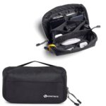 GadgetBite Stash Electronic Gadget Organizer Bag Waterproof with Foam Padding Travel Accessories Portable Storage Pouch for Cable Adapter Charger Hard Disk Case Ideal for Traveling and Office - Black - Image 2