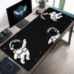 Gadgets WRAP Extended Desk Mat Mouse Pad 18 x 36 Inch, Anti-Slip, Spill-Resistant, Ideal for Home, Office, Gaming Setups - Black Space - Image 2