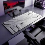 Gadgets WRAP Extended Desk Mat Mouse Pad 18 x 36 Inch, Anti-Slip, Spill-Resistant, Ideal for Home, Office, Gaming Setups - Cyberpunk Futuristic Circuit Tech - Image 2