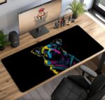 Gadgets WRAP Extra Large Desk Mat Mouse Pad 18 x 36 Inch, Anti-Slip, Spill-Resistant, Ideal for Home, Office, Gaming Setups - Dog Digital Art - Image 2