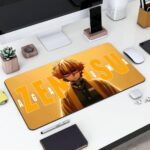 Gadgets WRAP Large Desk Mat Mouse Pad 11 x 23 Inch, Anti-Slip, Spill-Resistant, Ideal for Home, Office, Gaming Setups - Zenitsu-Cmpr - Image 2
