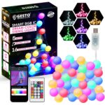 Gesto 5V Ball Shape Serial String Lights - USB Smart Music Sync Led Lights with Remote and App Control,RGB Color Changing Fairy Lights (5 Meter, 33 Led,Multicolor) - Image 2