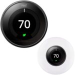 Google Nest Learning Smart Thermostat - 3rd Generation - Mirror Black T3018US Bundle with Deco Essentials Wall Mount Plate Cover Kit for Google Nest Thermostat - Image 2