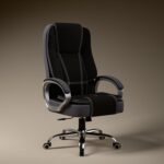Green Soul Vienna | Fabric Office Chair | Ergonomic Executive Boss Chair with Spacious Cushioned Seat | Heavy Duty Metal Base | High Back | 3 Years Warranty (Black & Grey) - Image 2