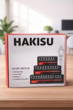 HAKISU 8 Port Gigabit Ethernet Switch, 8CH LAN Network Switch, 10/100/1000 Mbps Unmanaged Plug & Play, Metal Fanless Design, Desktop or Wall Mount for Home Office, CCTV & Gaming - Image 2