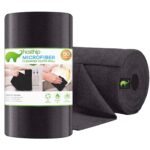 HASTHIP® 50 Pack Microfiber Cleaning Cloth Roll 9.8 Inches Precut Reuseable Polyester Kitchen Clean Wipes Non-Scratch Clean Towel For Bowl Pots Countertop In-Car, Black - Image 2