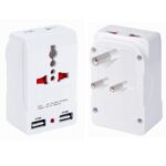 HI PLASST 3-Pin Multi Plug Socket with Dual USB Charger with LED Indicator| 10A Power Converter | Universal Travel Adapter for 2-Pin & 3-Pin Devices | USA to India Converter Plug | Pack of 1 - Image 2