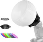 HIFFIN D25 Professional Flash Accessories Kit Universally Compatible | Flash Diffuser | Bounce | Grid| Gel | Grip & Sphere (3 in 1 Mount Adapter) - Image 2