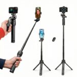 HIFFIN HTR-34 Selfie Stick Tripod, 29” Professional Tripod with Wireless Remote, Portable Travel Tripod Stand Compatible with Smartphones & Cameras for Vlogging/Video Recording/Live Streaming - Image 2