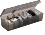 HOME CUBE Plastic Data Cable Organizer Box Charger Cable Management 7 Compartments Storage Box For Usb Cord Sorter, Cards, Paper Clips, Mobile Charger, Stationary Items (Grey) - Image 2