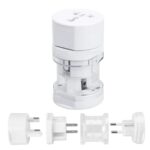HUMBLE Universal Travel Adapter - International Multipurpose All-in-One Solution for US, AUS, UK, EU, NZ, Europe, North/South America & 150+ Countries (Round) (White) - Image 2