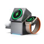 HUMBLE® Qi2 Certified 3-in-1 Magnetic Mag-Safe Wireless Charging Station with One-Touch Auto Rotation and Fast Charging Compatible with iPhone Series 17-12, iWatch Ultra/SE2/SE/10-1 & Airpods Pro, 3/2 - Image 2