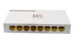 Hanutech HS-SW-2008-AG 8 Port Desktop/Wallmount RJ45 Gigabit Ethernet Switch/Hub, Network Splitter, Plug and Play - Image 2