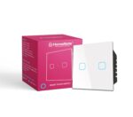 HomeMate® WiFi 2 Gang Touch Switch | No Hub Required | Compatible with Alexa and Google Home | 15 A (1, White) - Image 2