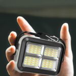 Household Mobile Phone Charging Portable Solar Power Lighting System Light Portable Solar External Battery Power Bank, Solar Key Chain Mini LED Flashlight - Image 2