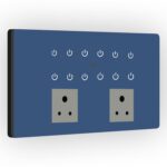 IOTICS Smart Wifi Switch Board: 12 x Switch & 2 Smart Plug Module. Touch Control, Remote, App Control. Voice Control with Alexa & Assistant. Smart Touch Switch Board For Home Automation (Blue) - Image 2