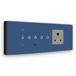 IOTICS Smart Wifi Switch Board: 3 x Switch, 1 Fan & 1 Smart Plug Module. Touch Control, Remote, App Control. Voice Control with Alexa & Assistant. Smart Touch Switch Board For Home Automation (Blue) - Image 2