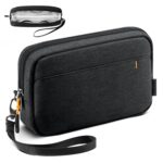 Inateck Electronics Organizer Travel Case, Water-resistant Cable Organizer Pouch, Portable Tech Pouch, Multi-purpose Accessories Carry Case for Cord, Charger, Cables, Phone, USB Drive, Black, Black, - Image 2