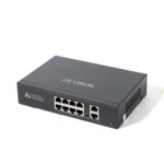 JK Vision 8+2 Gigabit Port Smart Unmanaged PoE Full Ethernet Adapter Switch, 8-Power Link Port 100/1000 and( 2-UpLink giga) Port 10/100/1000 MBPS Unmanaged CCTV Networking Switch - Image 2