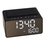 JVD Wave Smart Premium Digital Alarm Clock with Wireless Charging & Bluetooth Speaker | Dual Alarm | Dimmable LED Display | Black - Image 2