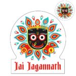 Jai Jagannath Ji Stickers for car, Bike, Laptop, etc. in 4 Sizes. Total 5 pcs of 3 Big and 2 pcs for Mobile and 1 Bonus Stickers = 6 pcs of Lord Jagannatha Car Bike Laptop PVC Water Proof Stickers - Image 2