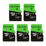 KEXIN 128GB Micro SD Card 5 Pack with SD Adapter microSDXC Memory Card UHS-I C10 U1 Micro SD Card Full HD High Speed TF Card for Tablet Action Camera Dash Cam Drone Game Console, 128 G 5 Pack - Image 2