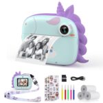 Kids Instant Print Camera, Selfie Digital Camera for Kids With Print Paper & 32G Card, 2.5K Video, Color Pens for DIY, Fun Gift for Girls Boys 3-12 Years Old (Green) - Image 2
