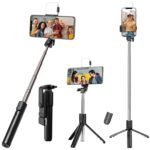 Kratos K2 Selfie Stick with Tripod Stand, 3 in 1 Multifunctional Design, Rechargable LED Light with Two Brighness Levels for Make up,Selfie, Vlogging & Photo Shoot, Selfie Stick with Bluetooth Remote - Image 2