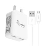 LRIPL 12W Fast Mobile Charger 5V/2.4A with 1 Meter Micro USB Cable – Dual USB Port Wall Adapter, Quick Charge USB 2.0 Power Plug for Android Smartphones & Tablets (White) - Image 2