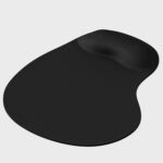 Lapster Gel Mouse pad with Wrist Rest, Gaming Mouse Pad with Lycra Cloth Nonslip for Laptop, Computer, Home & Office (Black) - Image 2