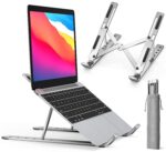 Laptop Stand/Laptop Holder Riser/Computer Tablet Stand 6 Angles Adjustable Aluminum Ergonomic Foldable Portable Desktop Holder Compatible with MacBook, HP, Dell, Lenovo & All Other Notebook - Image 2