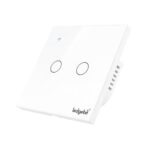 Ledgebit Smart Home Touch Wi-Fi Light Switch – 2 Gang, Smart Wi-Fi Wall Switch, Voice Control with Alexa & Google Assistant, White - Image 2