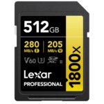Lexar 512GB Professional 1800x UHS-II SDXC Memory Card (Gold Series) - Image 2