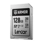 Lexar Armor Silver PRO SD Card 128GB UHS-II SD Memory Card Stainless Steel C10 U3 V60 6K UHD Video Up to 280MB/s Read 120MB/s Write SDXC Card for DSLR/Camera/Photographer/Videographer - Image 2
