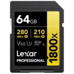 Lexar Gold Series Professional 1800x 64GB UHS-II U3 SDXC Memory Card - Image 2