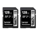 Lexar Professional 1667x SD Card 128GB 2-Pack, SDXC UHS-II Memory Card, Up to 250MB/s Read, 120MB/s Write, Class 10, U3, V60, for Professional Photographer, Videographer, Enthusiast(LSD1667128G-B2NAA) - Image 2