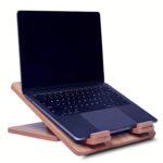 Lichee Portable Ultra Slim Wooden Laptop Stand, Ergonomic Design, Ultra Lightweight, Adjustable Height, Heat Dissipation Laptop Stand for Desk, Compatible with All Laptops - Image 2