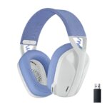 Logitech G435 Lightspeed and Bluetooth Wireless Over Ear Gaming Headphones - Lightweight with Dual mics, 18h Battery, Compatible with Dolby Atmos, PC, PS4, PS5, Mobile - White - Image 2