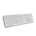 Logitech MX Keys S Wireless Keyboard with Free Adobe Subscription, Low Profile, Fluid Precise Quiet Typing, Programmable Keys, Backlighting, Bluetooth, USB C - Pale Grey - Image 2